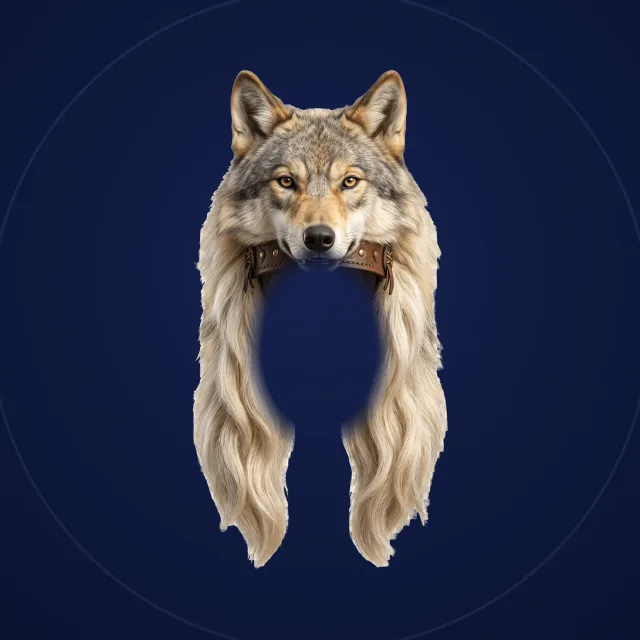 Viking wolf headdress mask